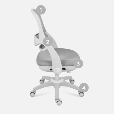Fotel obrotowy dla dziecka Junior 4.7 Grey