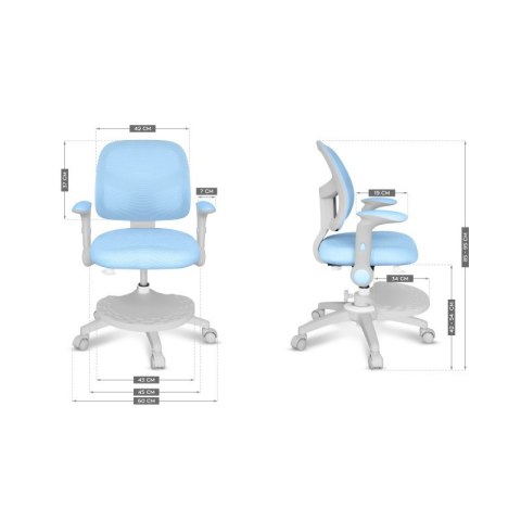 Fotel obrotowy dla dziecka Junior 5.0 Blue