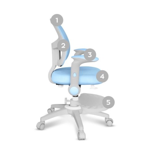 Fotel obrotowy dla dziecka Junior 5.0 Blue