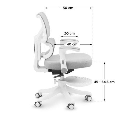 Fotel obrotowy dla dziecka Junior 5.3 Grey