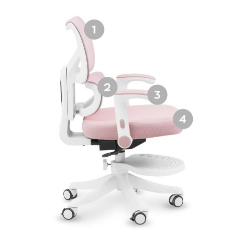 Fotel obrotowy dla dziecka Junior 5.3 Pink