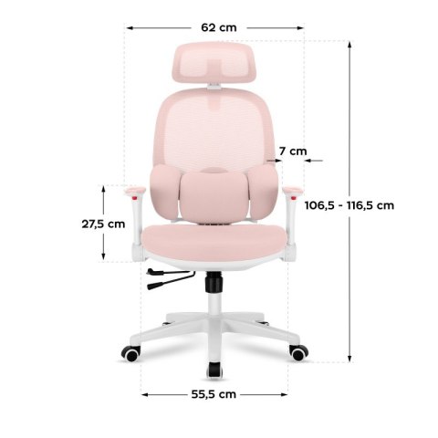 Fotel obrotowy dla dziecka Junior 6.3 Pink