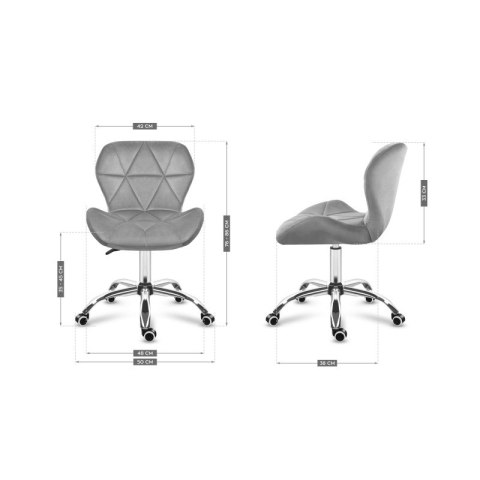 Krzesło obrotowe welurowe Future 3.0 Grey Velur