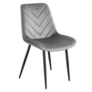 Krzesło welurowe Prince 3.0 Grey