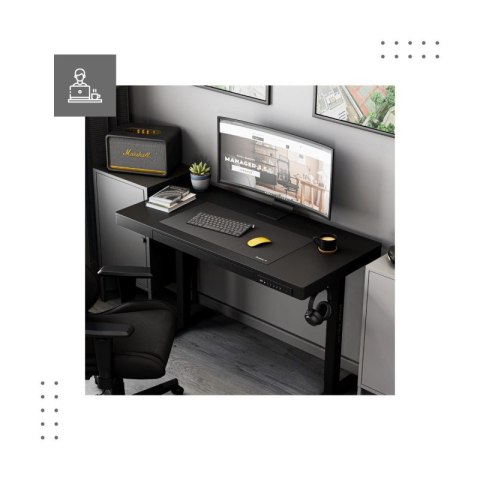 Biurko elektryczne Leader 8.2 Black 120 cm