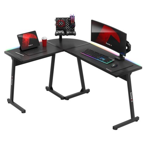 Biurko gamingowe narożne Hero 6.0 RGB Black 147 cm