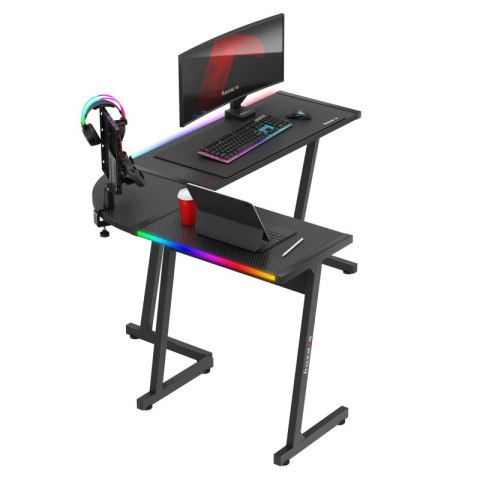 Biurko gamingowe narożne Hero 6.0 RGB Black 147 cm