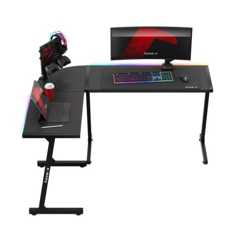 Biurko gamingowe narożne Hero 6.0 RGB Black 147 cm
