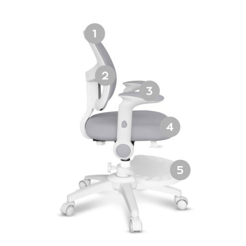 Fotel obrotowy dla dziecka Junior 5.0 Grey