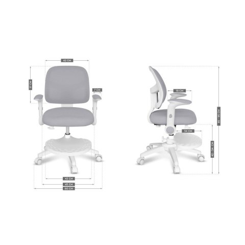 Fotel obrotowy dla dziecka Junior 5.0 Grey