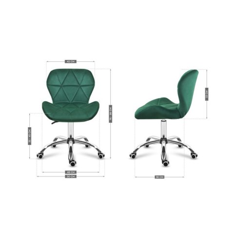 Krzesło obrotowe welurowe Future 3.0 Green Velur