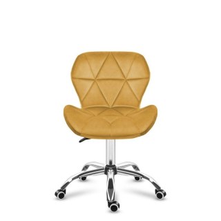 Krzesło obrotowe welurowe Future 3.0 Mustard Yellow