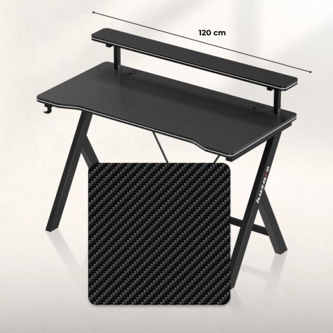 Biurko gamingowe Hero 1.9 Black 120 cm
