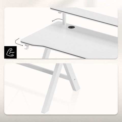 Biurko gamingowe Hero 1.9 White 120 cm