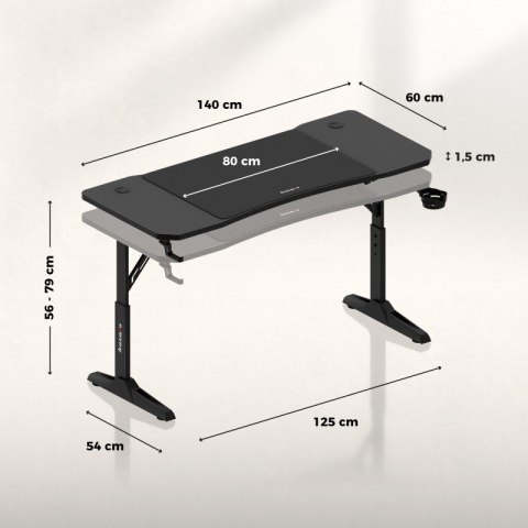 Biurko gamingowe Hero 3.6 Black