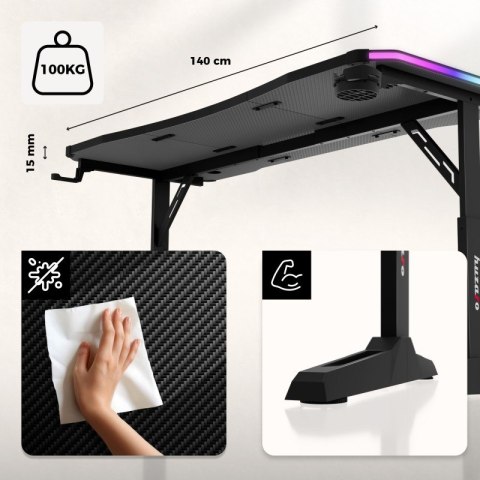 Biurko gamingowe Hero 3.6 RGB Black