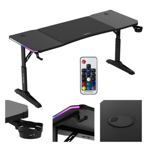 Biurko gamingowe Hero 4.6 RGB Black 160 cm
