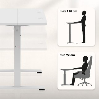 Biurko gamingowe elektryczne Hero 8.1 White