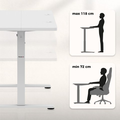 Biurko gamingowe elektryczne Hero 8.1 White