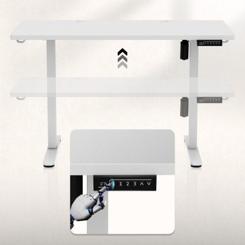 Biurko gamingowe elektryczne Hero 8.1 White