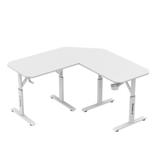 Biurko gamingowe narożne z regulacją Hero 7.3 White 140 cm