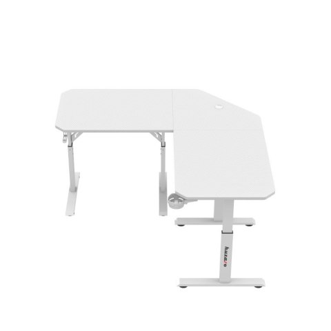 Biurko gamingowe narożne z regulacją Hero 7.3 White 140 cm