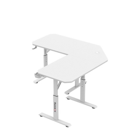 Biurko gamingowe narożne z regulacją Hero 7.3 White 140 cm