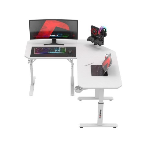 Biurko gamingowe narożne z regulacją Hero 7.3 White 140 cm