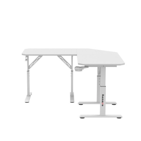 Biurko gamingowe narożne z regulacją Hero 7.3 White 140 cm