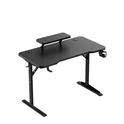 Biurko komputerowe z półką Leader 5.1 Black 115 cm