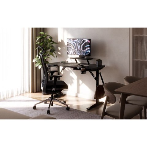 Biurko komputerowe z półką Leader 5.1 Black 115 cm