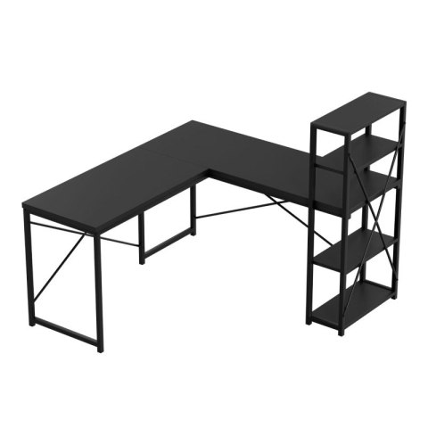 Biurko narożne z półkami Leader 5.9 Black 145 cm