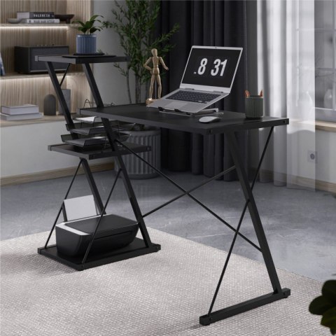 Biurko z półkami Leader 3.5 Black 116 cm
