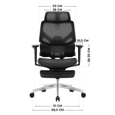 Fotel ergonomiczny Expert 8.7 Black Mesh