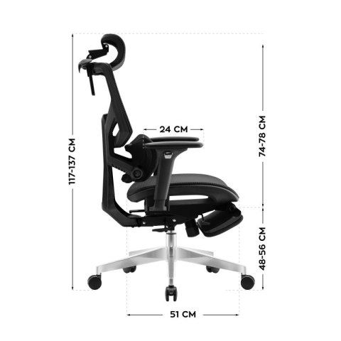 Fotel ergonomiczny Expert 8.7 Black Mesh