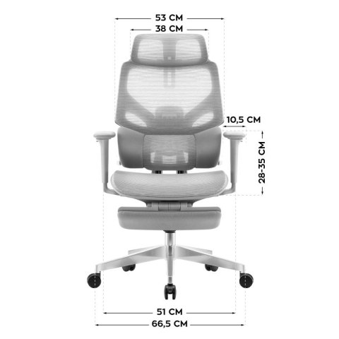 Fotel ergonomiczny Expert 8.7 Grey Mesh