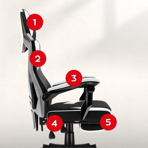 Fotel gamingowy Combat 3.1 White