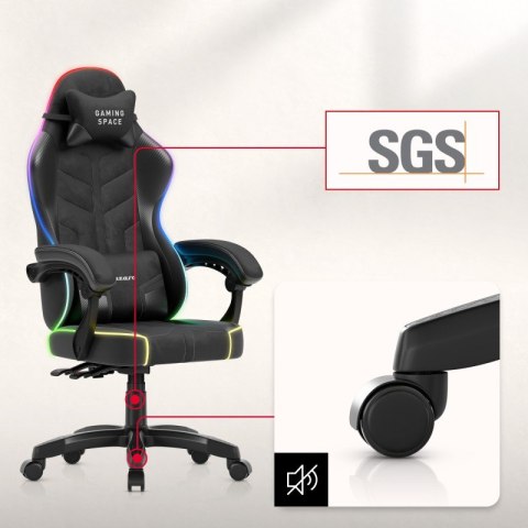 Fotel gamingowy welurowy Force 2.7 RGB Black