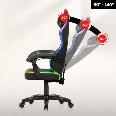 Fotel gamingowy welurowy Force 2.7 RGB Black