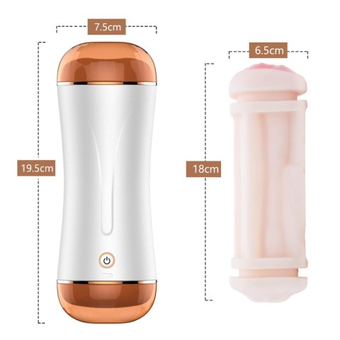 Dwustronny masturbator wibrujący interaktywny B Series Fox USB