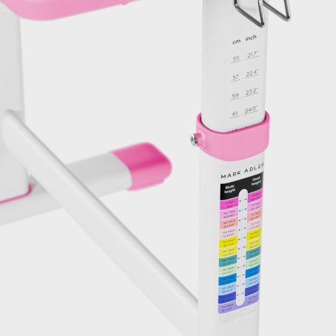 Biurko dziecięce regulowane Study 3.0 Pink 66 cm
