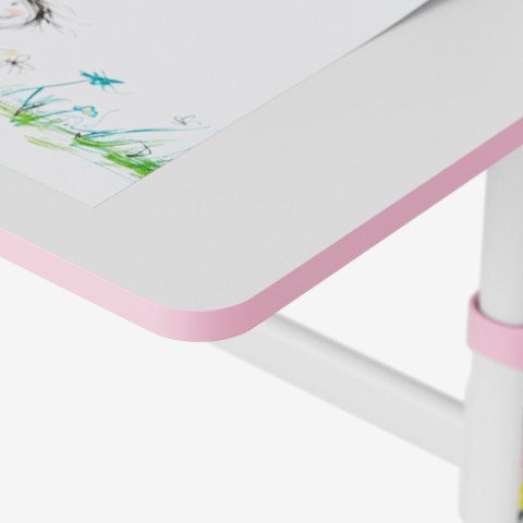 Biurko dziecięce regulowane Study 3.7 Pink 90 cm