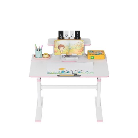 Biurko dziecięce regulowane Study 3.7 Pink 90 cm