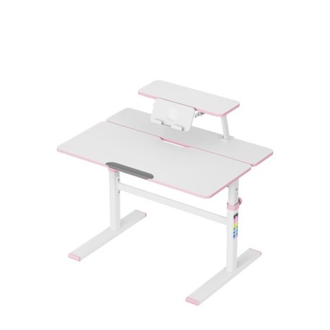 Biurko dziecięce regulowane Study 3.7 Pink 90 cm