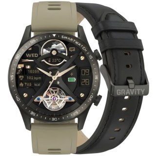 Gravity Smartwatch Gravity Czarny 2 Paski GT10-2