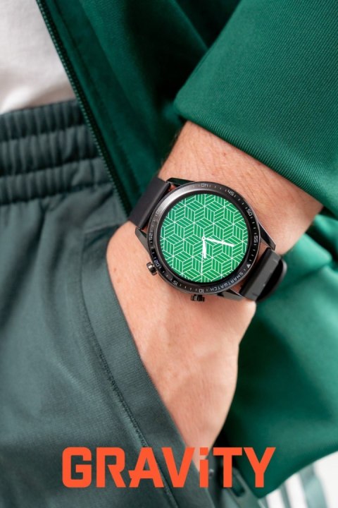 Gravity Smartwatch Gravity Czarny 2 Paski GT10-3