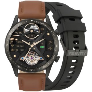 Gravity Smartwatch Gravity Czarny 2 Paski GT10-4