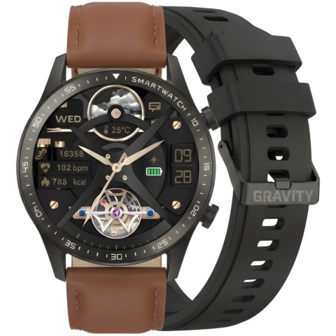 Gravity Smartwatch Gravity Czarny 2 Paski GT10-4
