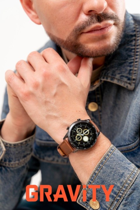 Gravity Smartwatch Gravity Czarny 2 Paski GT10-4