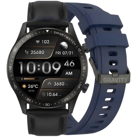 Gravity Smartwatch Gravity Czarny 2 Paski GT10-5